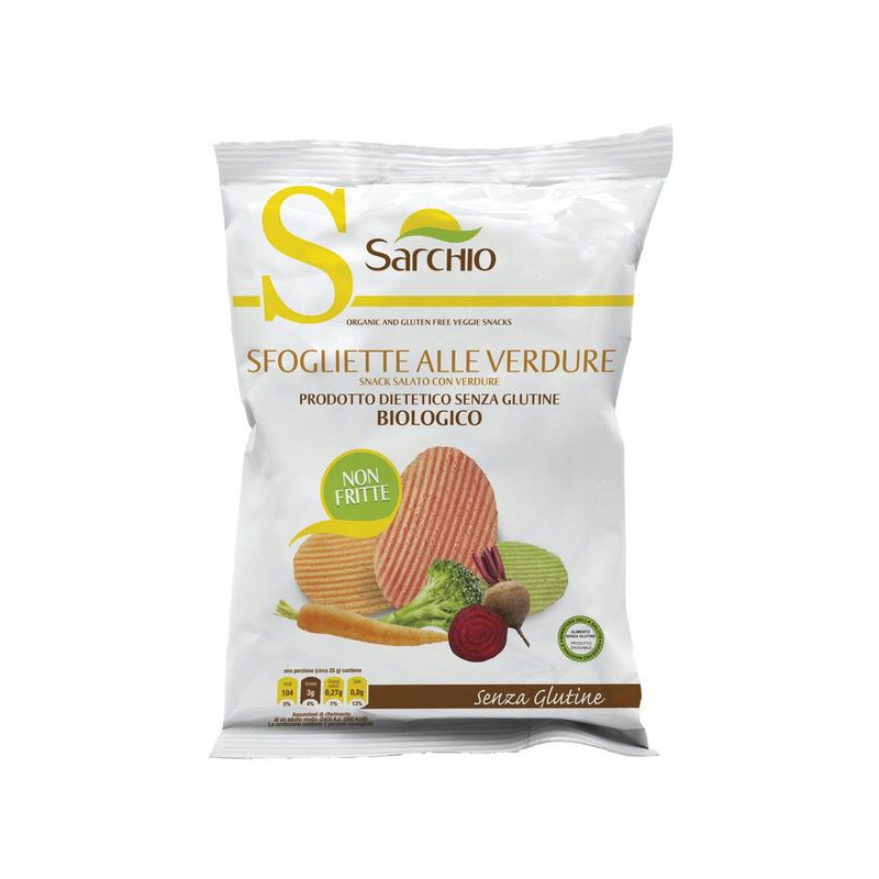 SNACK SALADO CON VEGETALES SIN GLUTEN BOLSA 55g